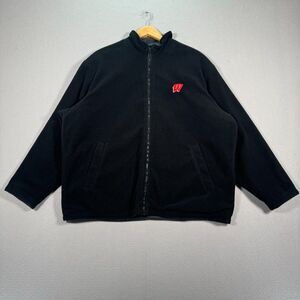 Vintage Wisconsin Badgers Steve‎ And Barry’s Jacket Mens Medium Black Leather